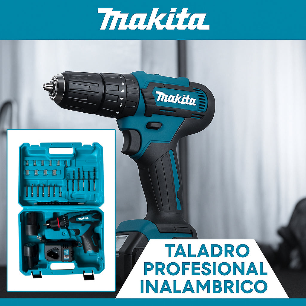 Makita 48V Caja Azul™ – Taladro Profesional 3 en 1 (Taladro, atornillador y percutor) V2